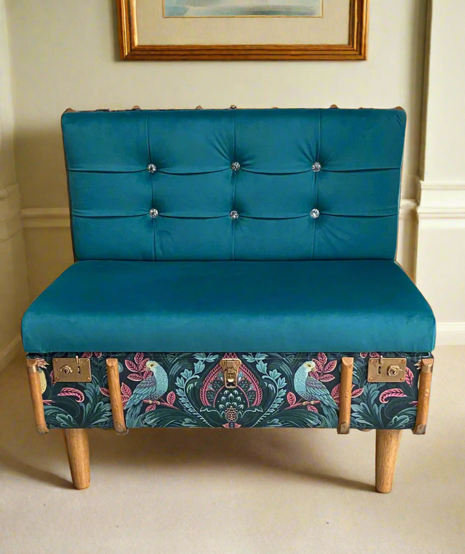 steamer trunk chair number two front view